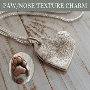 paw print texture charm
