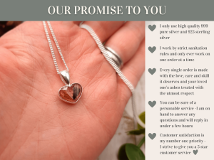 pet hair heart necklace